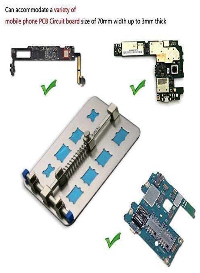 Wroughton PCB Holder Stand Clamp Repairing Platform Rework Station Motherboard Fixture/PCB Fixture for repairing SMD Work and PCB Repairing Work With 2 Esd Non-Magnetic Tweezers - Image 5
